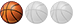 2 basketballs